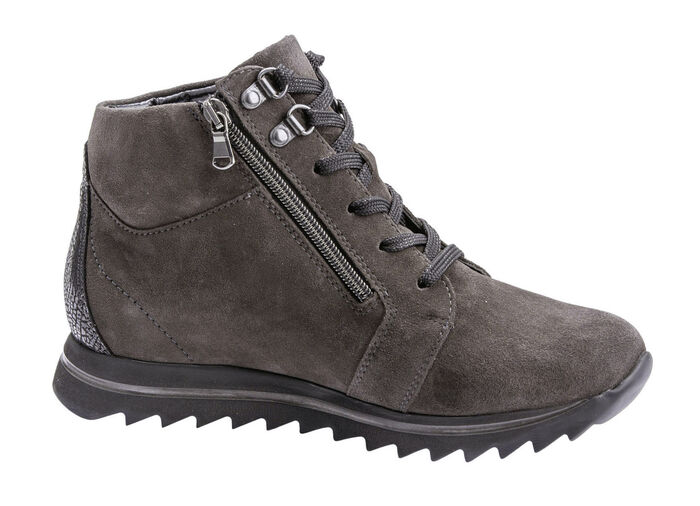 Waldläufer Stiefelette mit praktischen Seitenreissverschlüssen GRAU