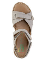 ELENA EDEN Sandale mit Kontrastbesätzen TAUPE
