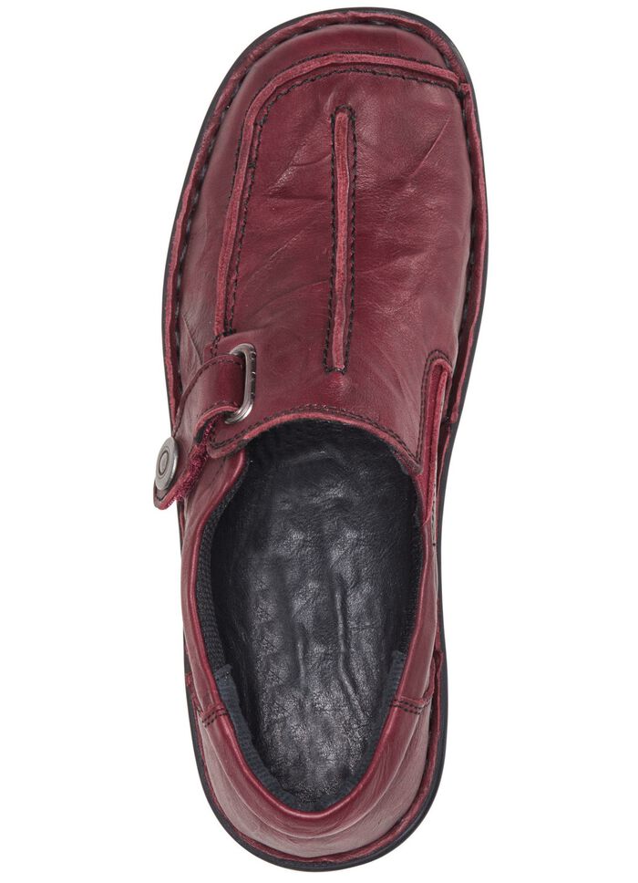 ELENA EDEN, bequeme Damen-Slipper, Weite G, mit herausnehmbarem Fussbett BURGUND