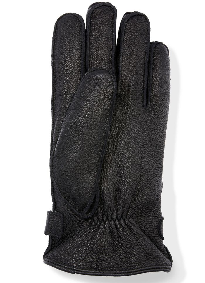 Herren-Handschuh aus weichem Ziegen-Nappaleder SCHWARZ