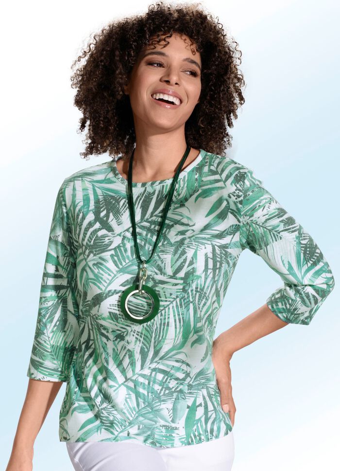 Pullover mit floralem Alloverdruck 