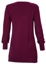 Strickjacke mit Modal  BEERE