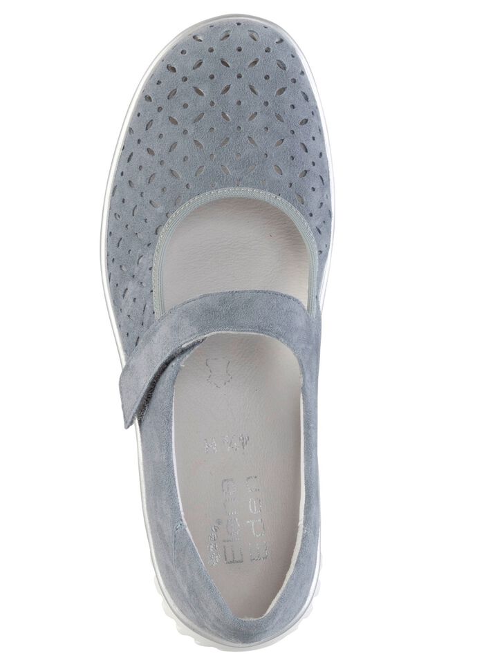 ELENA EDEN Spangenschuh aus Veloursleder mit luftigen Durchbr&uuml;chen 