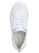Waldläufer, trendige Damen-Schnürschuhe, Weite H, mit herausnehmbarem Fussbett WEISS
