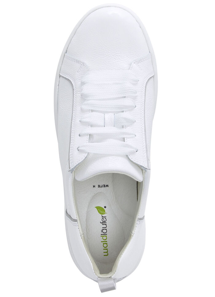 Waldläufer, trendige Damen-Schnürschuhe, Weite H, mit herausnehmbarem Fussbett WEISS