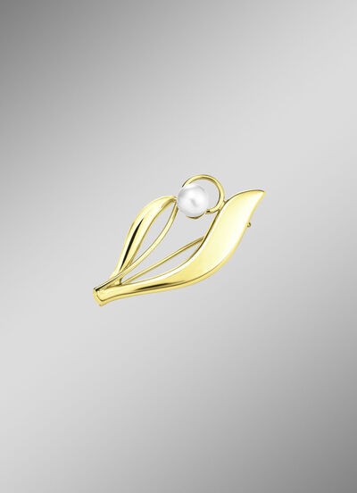 Wundervolle Anstecknadel mit Süsswasser-Zuchtperle 