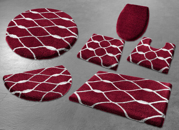 Badgarnitur mit rutschhemmender Latex-Rückseite BORDEAUX