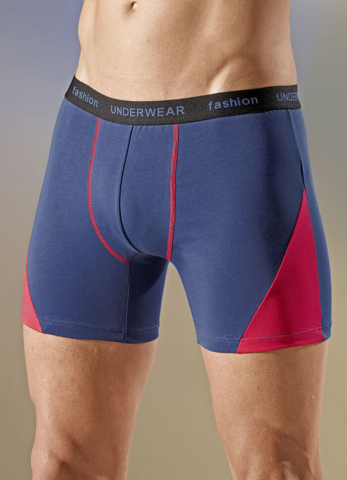 Viererpack Pants mit Elastikbund und Einsätzen 