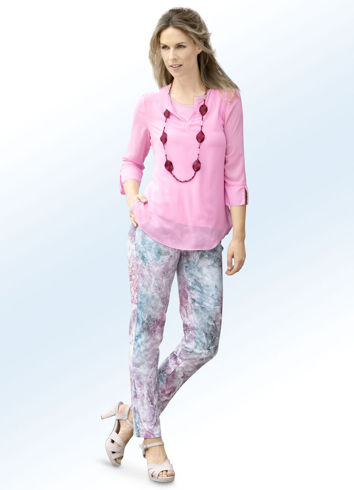 Hose in trendiger Batik-Optik 
