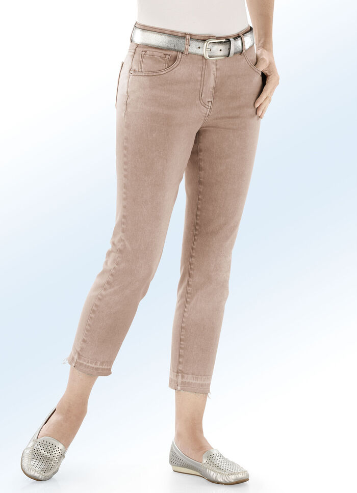 Jeans in 7/8-Länge mit modischer Saumfärbung ROSENHOLZ