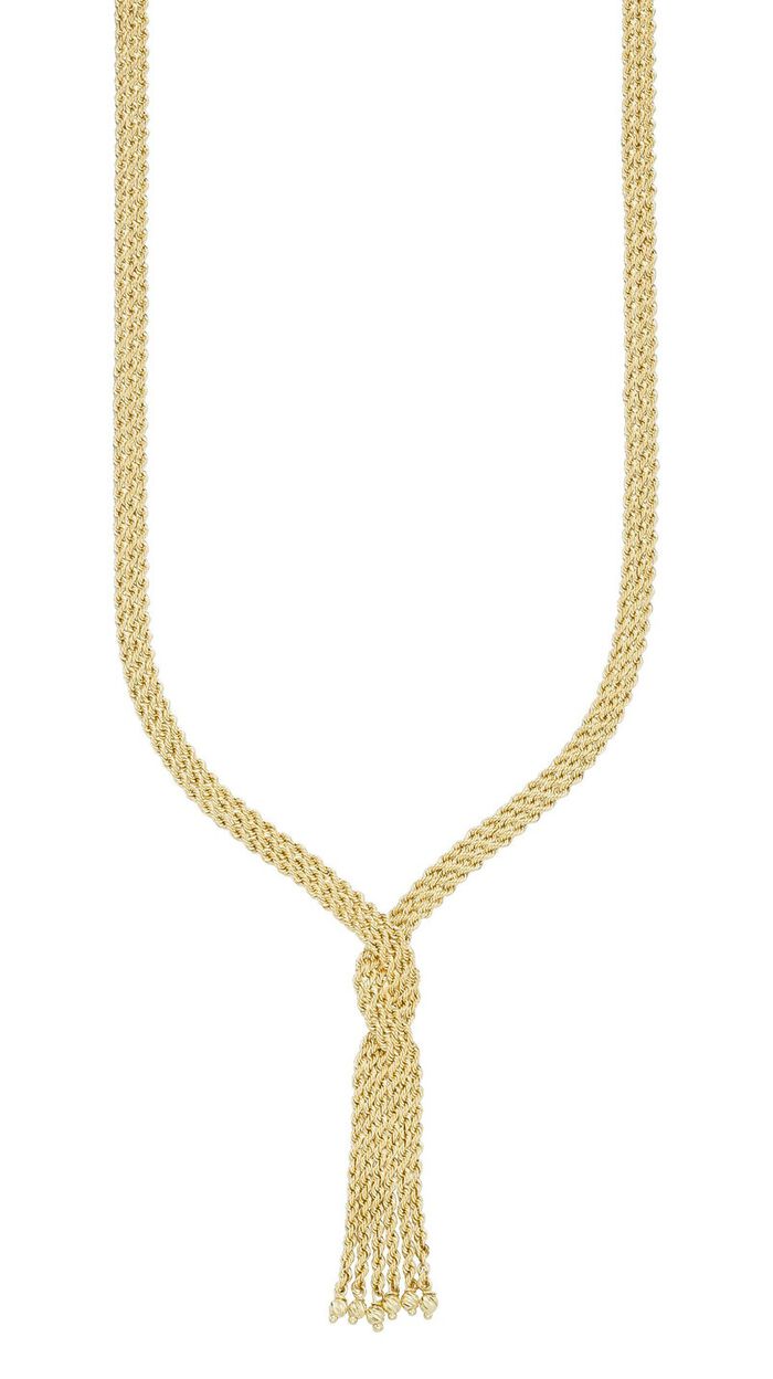 In interessantem Design: 3-reihige Kordelkette 