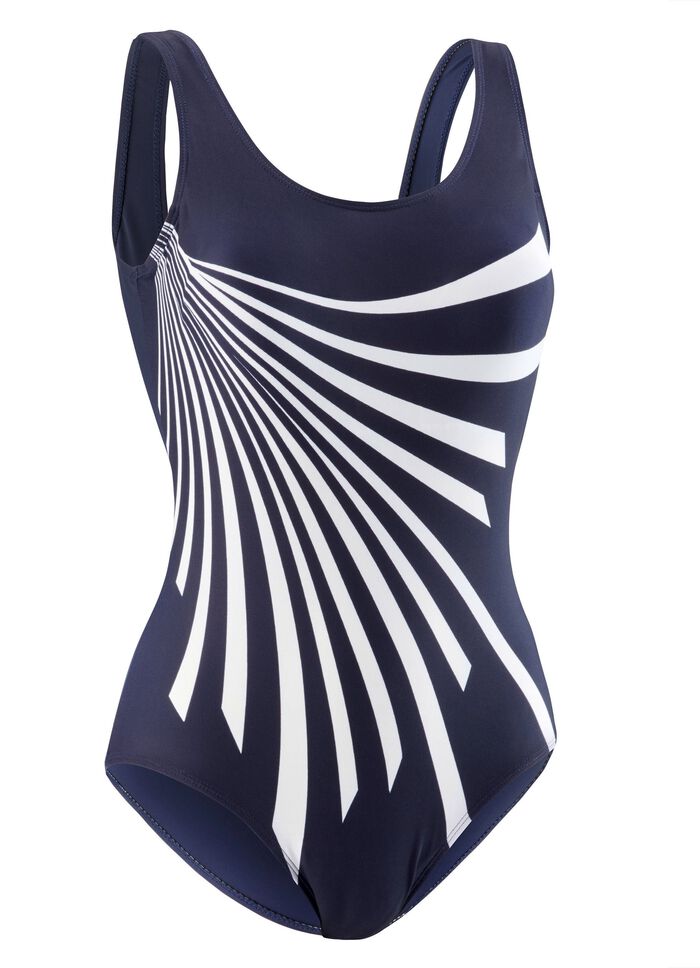 Pacific Fashion Badeanzug mit platziertem Druckdessin und Halbkorsage 