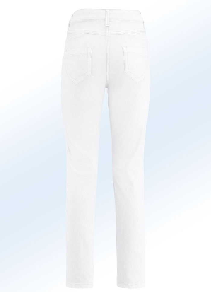 Bauchweg-Jeans WEISS