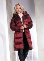 Daunen-Funktions-Kurzmantel mit Kapuze 