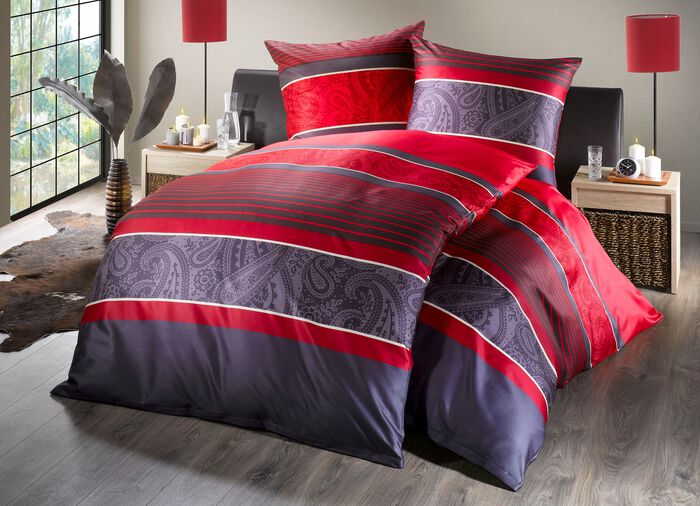 Bettw&auml;sche-Garnitur von Kleine Wolke RUBINROT