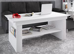 Couchtisch auch höhenverstell- und ausziehbar WEISS