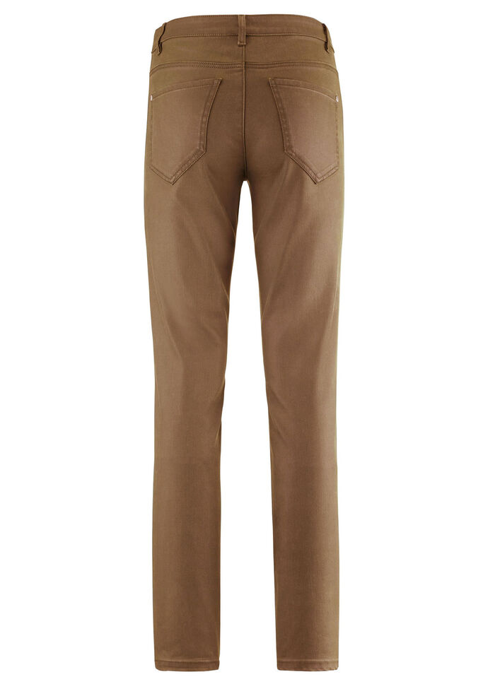 Hose in angesagter Leder-Optik COGNAC