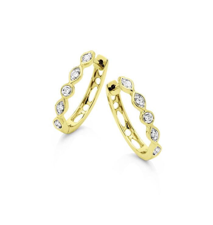 Funkelnde Creolen mit Brillanten 