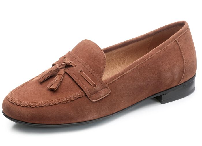 Caprice Slipper  mit Lederspange COGNAC