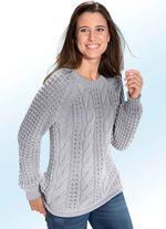 Pullover in Mustermix GRAU MELIERT