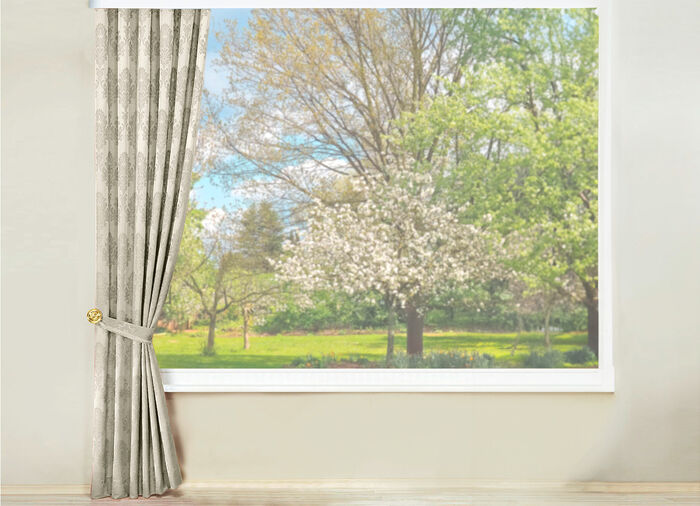 Jacquard-Einzelschal mit Universalschienenband BEIGE