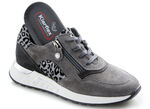 Schnürschuh mit Raubtier-Prägung GRAU