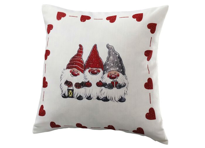 Tisch- und Raumdekoration in traumhafte Leinenoptik WEISS-ROT