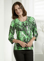 Bezauberndes Shirt mit softem Griff in 2 Farben GRÜN-SCHWARZ