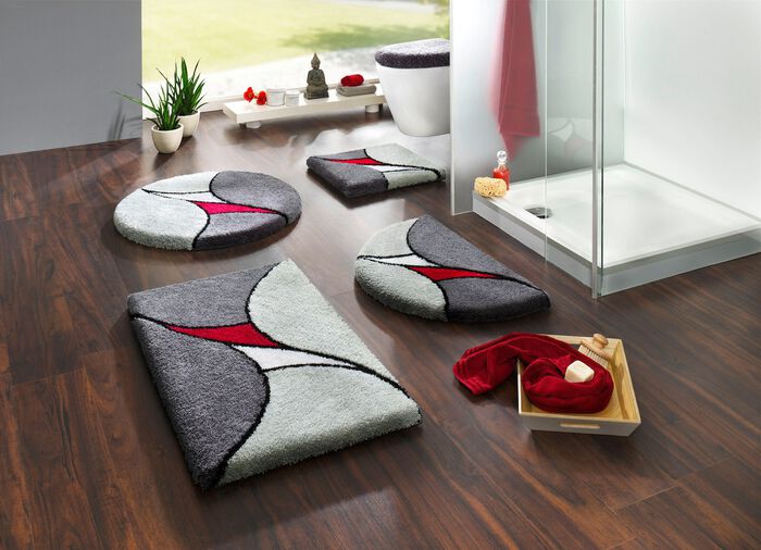 Badgarnitur f&uuml;r Fussbodenheizung geeignet GRAU-ROT