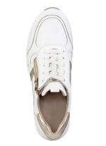 ELENA EDEN, sytlische Damen-Sneaker, Weite H, mit herausnehmbarem Fussbett WEISS-GOLD