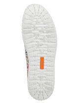 Slipper aus floral bedrucktem Leder ECRU-BUNT