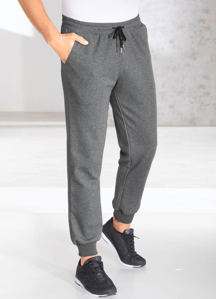 Freizeithose in 4 Farben DUNKELGRAU MELIERT