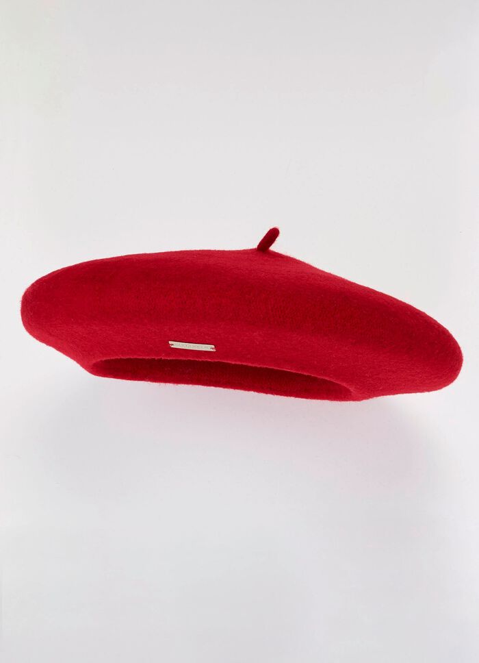 Seeberger, Damen-Baskenm&uuml;tze, aus Schurwolle 