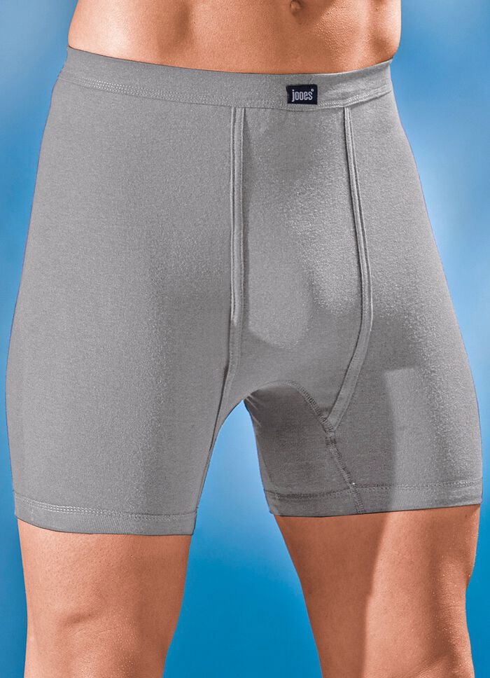 Dreierpack Unterhosen aus Feinripp mit Eingriff, uni bunt 