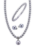 Wundervolles Schmuck-Set, 3-teilig GRAU