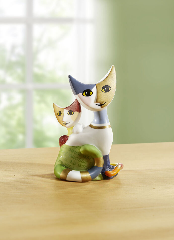 Katzenpaar aus Biskuitporzellan 