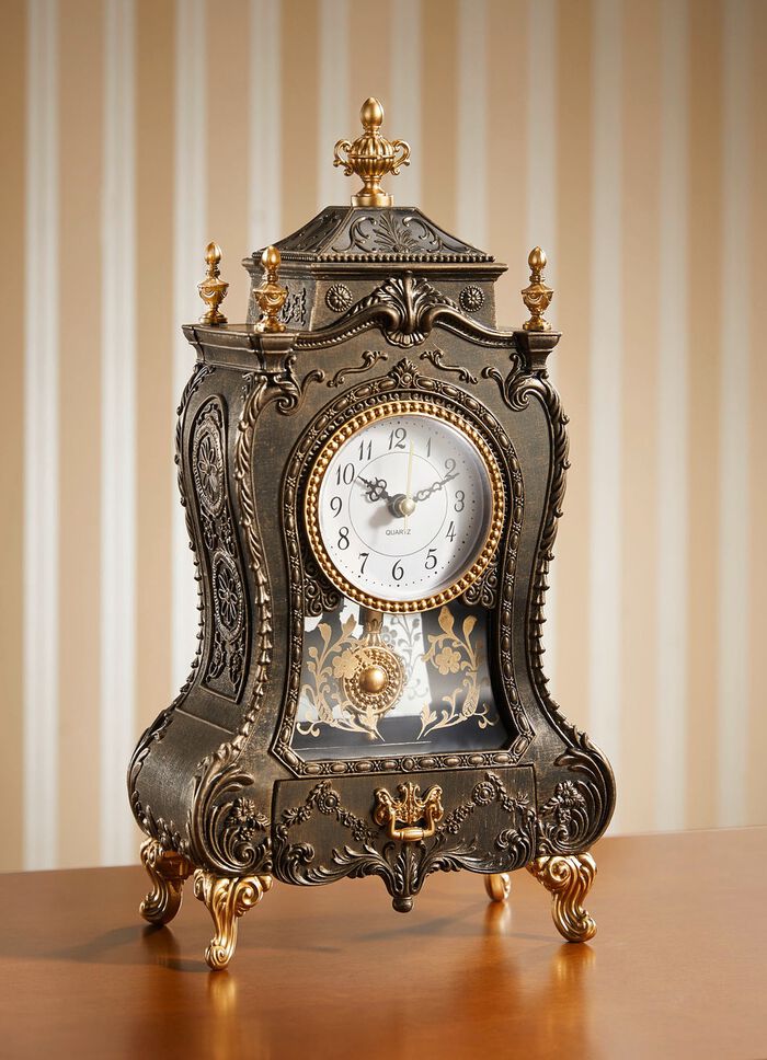 Spieluhr in antiker Verkleidung BRAUN-GOLD