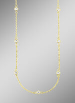 Schicke Anker-Halskette aus Gold 585/- fein mit synth. Zirkonia 