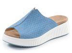 ELENA EDEN, trendige Damen-Pantoletten, Weite H, mit herausnehmbarem Fussbett HELLJEANS