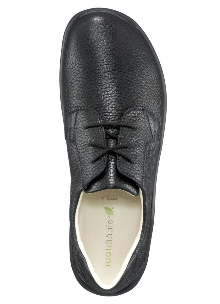 Waldläufer Schnürschuh aus hochwertigem Hirsch-Nappaleder SCHWARZ
