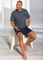 Pastunette Shorty mit V-Ausschnitt und Alloverdessin 