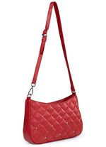 Laurina Tasche mit angesagter Steppung und Ziernieten ROT