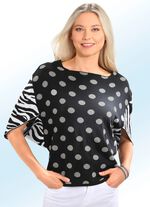 Pulli in extravaganter Form mit Glitzer 