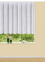 Blumenfenster-Vorhang mit Bleibandabschluss