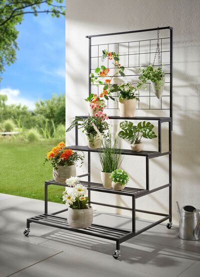 Blumentreppe Aurora aus Stahl 