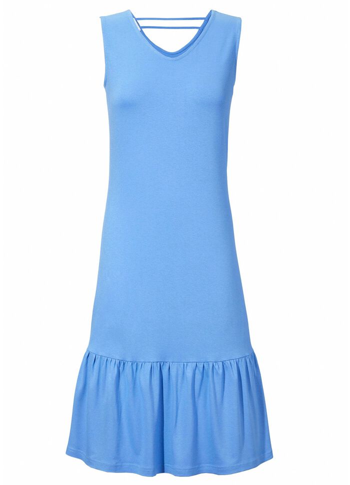 Zweierpack Laurina Kleider mit Volant-Abschluss, ärmellos 1X HIMMELBLAU, 1X MARINE