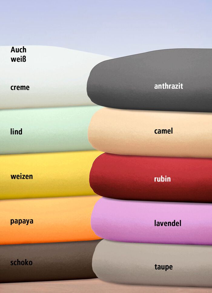 Luxuszwirn-Jersey-Spannbetttuch mit Elasthan CREME