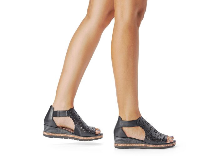 Sandale mit Klettverschluss SCHWARZ