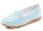 Waldl&auml;ufer, bequeme Damen-Slipper, Weite H, mit herausnehmbarem Fussbett BLEU