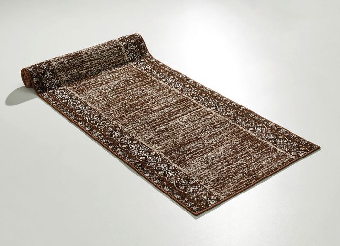 Hochwertiger L&auml;ufer nach Wunschmass mit Rankenmotiv BRAUN